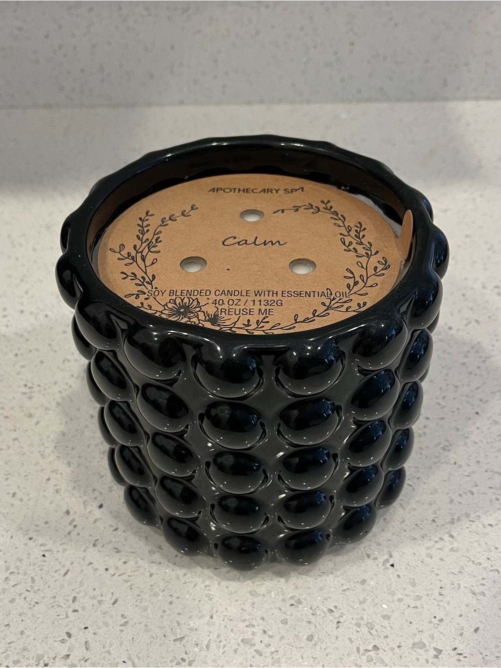 Anthropologie 3 Wick Candle “Calm” Scent